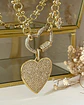 Collar Maxi Corazón y Corona circones eslabones Mixtos  Gold - Miniatura 2