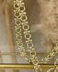 Collar Maxi Corazón y Corona circones eslabones Mixtos  Gold - Miniatura 4