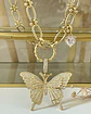 Collar Maxi Mariposa Circones conector circular punto de luz gold- - Miniatura 3