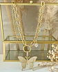 Collar Maxi Mariposa Circones conector circular punto de luz gold- - Miniatura 2