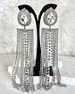 Aros Oversize Cascada Strass Silver - Miniatura 6