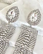 Aros Oversize Cascada Strass Silver - Miniatura 4