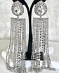 Aros Oversize Cascada Strass Silver - Miniatura 9