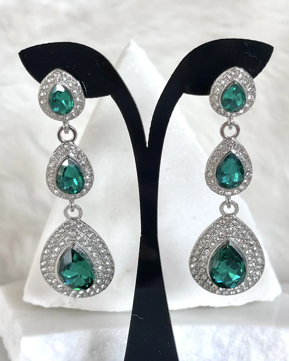 Aros Cascada Esmeralda Silver 1