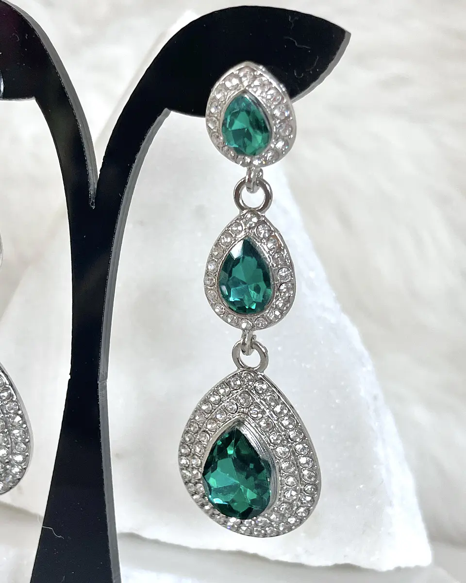 Aros Cascada Esmeralda Silver 2