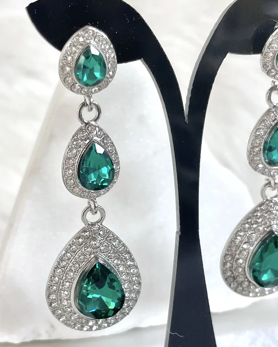 Aros Cascada Esmeralda Silver 3