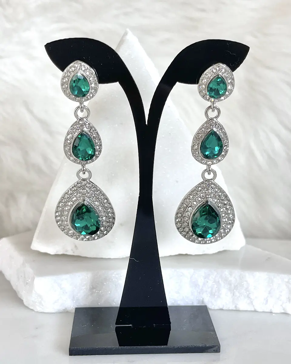 Aros Cascada Esmeralda Silver 4