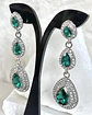 Aros Cascada Esmeralda Silver - Miniatura 5
