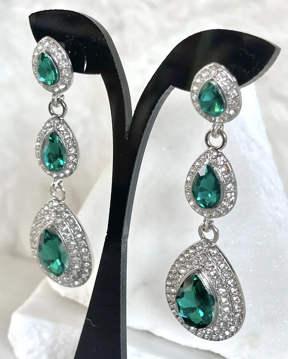 Aros Cascada Esmeralda Silver 5