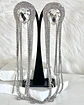 Aros Oversize Gota Invertida Cascada Strass Silver - Miniatura 1