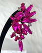 Aros  Alas Cristal Fucsia Silver - Miniatura 2