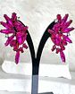 Aros  Alas Cristal Fucsia Silver - Miniatura 3