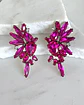 Aros  Alas Cristal Fucsia Silver - Miniatura 6