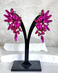 Aros  Alas Cristal Fucsia Silver - Miniatura 7