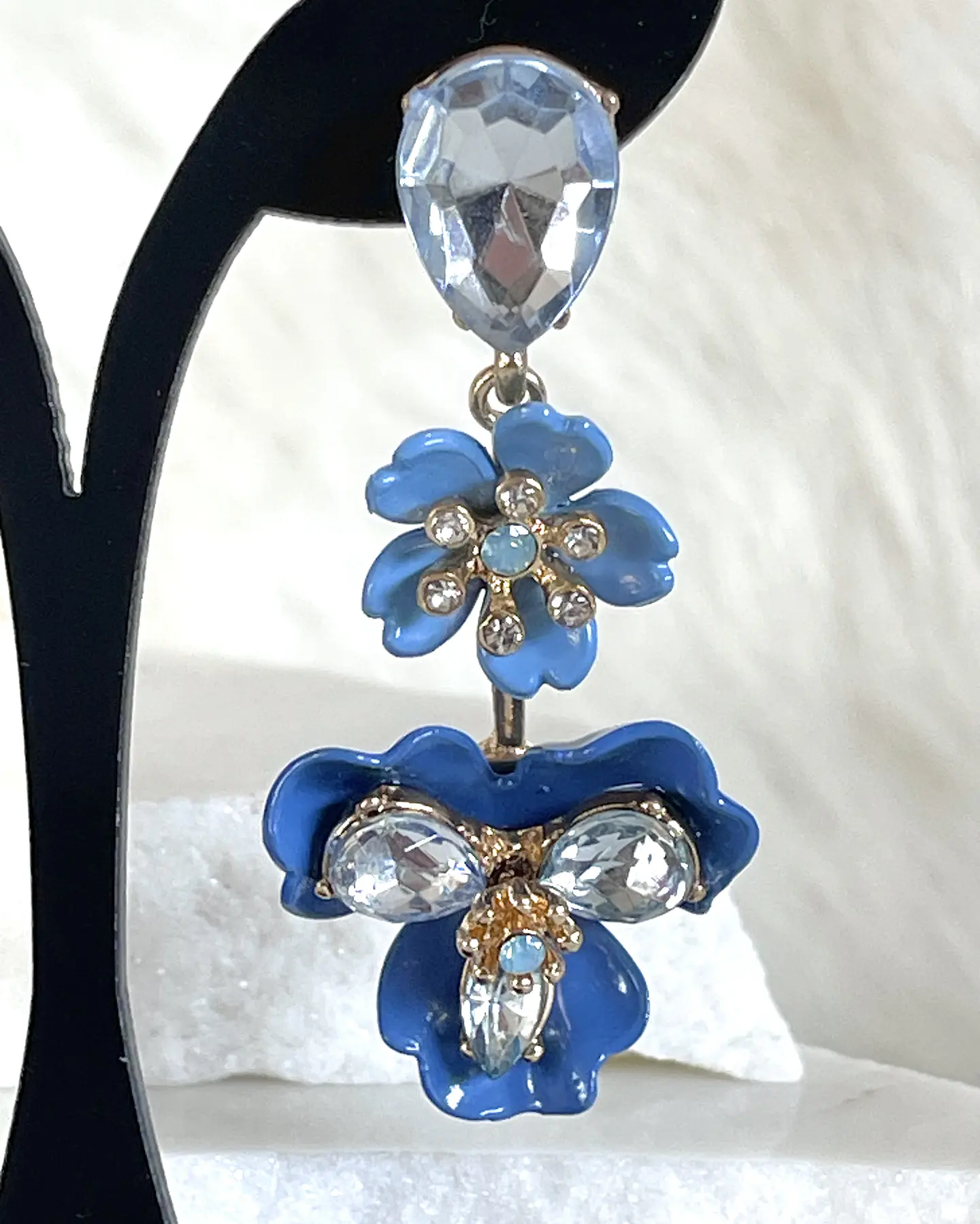Aros Flores Jacinta Blue Gold 3