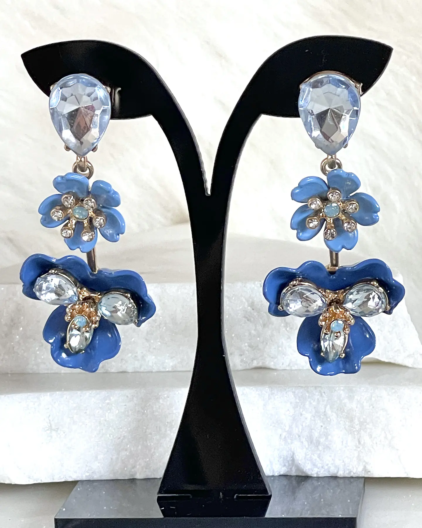 Aros Flores Jacinta Blue Gold 6