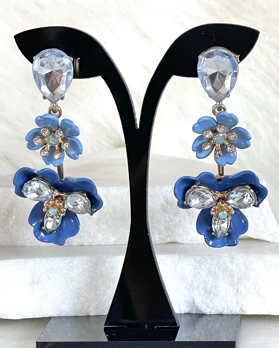 Aros Flores Jacinta Blue Gold 6