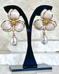 Aros Flor Magnolia Perla Gold - Miniatura 5