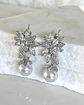 Aros Flor Luxury Circones Perla Silver - Miniatura 1