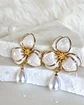 Aros Flor Magnolia Perla Gold- COPIAR - Miniatura 6