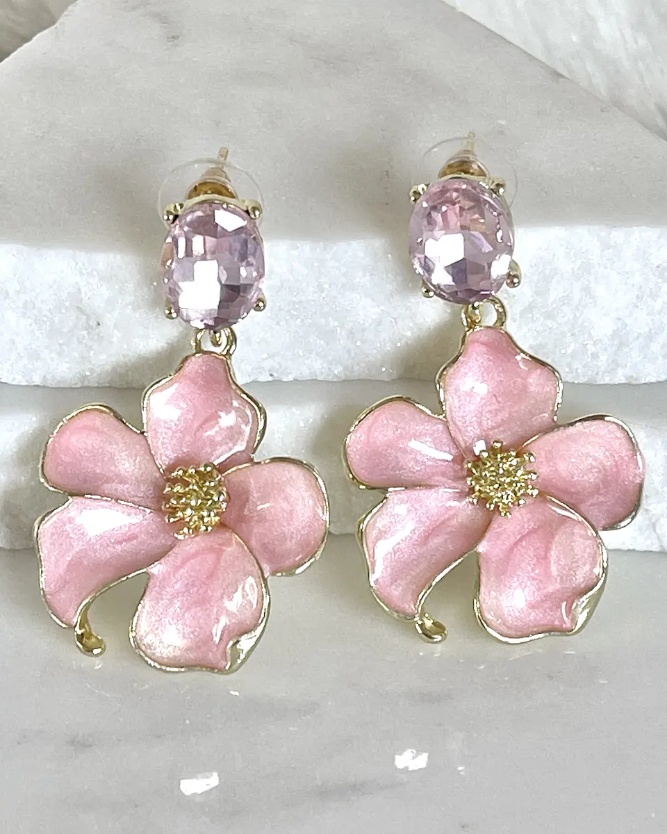 Aros Flor Palo Rosa Gold 3