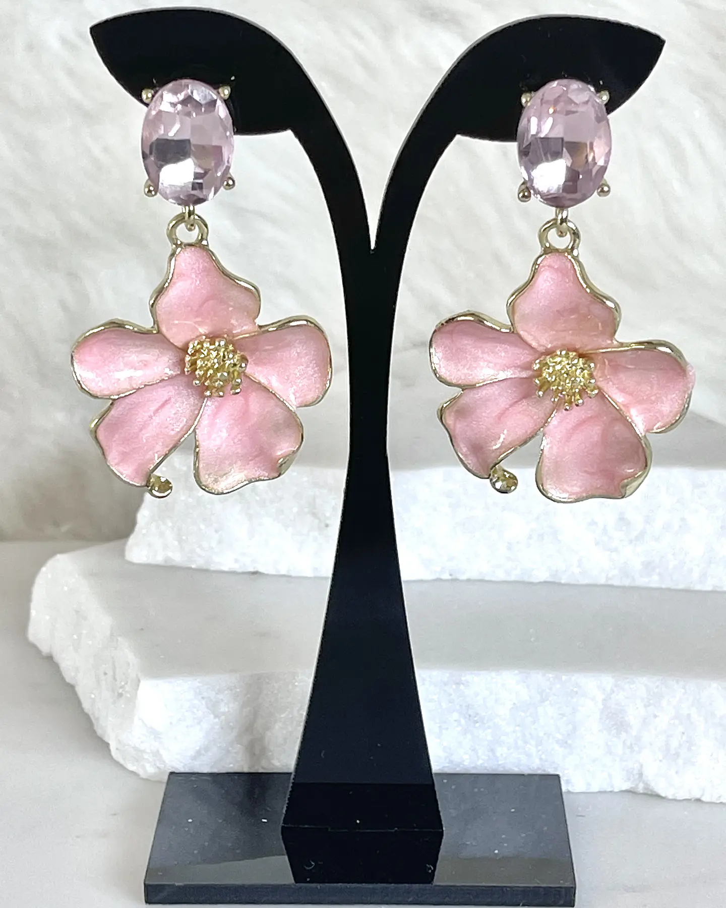 Aros Flor Palo Rosa Gold 2
