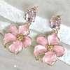 Aros Flor Palo Rosa Gold