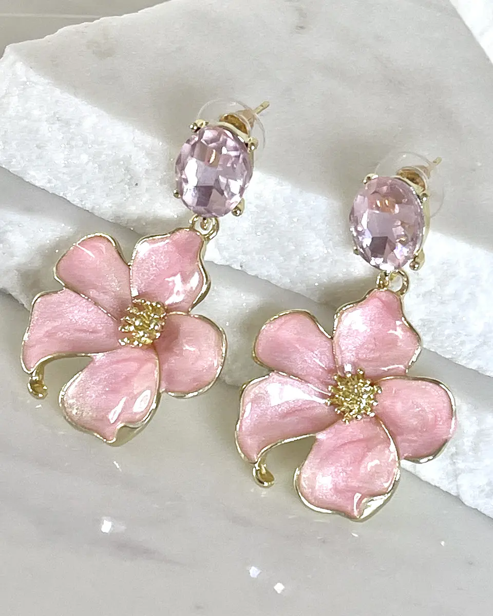 Aros Flor Palo Rosa Gold 1