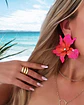 Aros maxi Flor Hawaii Rosado Naranja  - Miniatura 2