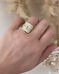 Anillo Verona con Cintillo de Cristales y circones gold - Miniatura 2