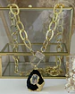 Collar XL Turmalina Negra Cuarzo Broche Candado Luxury gold  - Miniatura 10