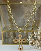 Collar Maxi Cruz Gold y Turmalina Negra Eslabones rectangulares gold  - Miniatura 5