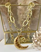 Collar XL Maxi Corazón Luna Estrella Maxi eslabones gold - Miniatura 6