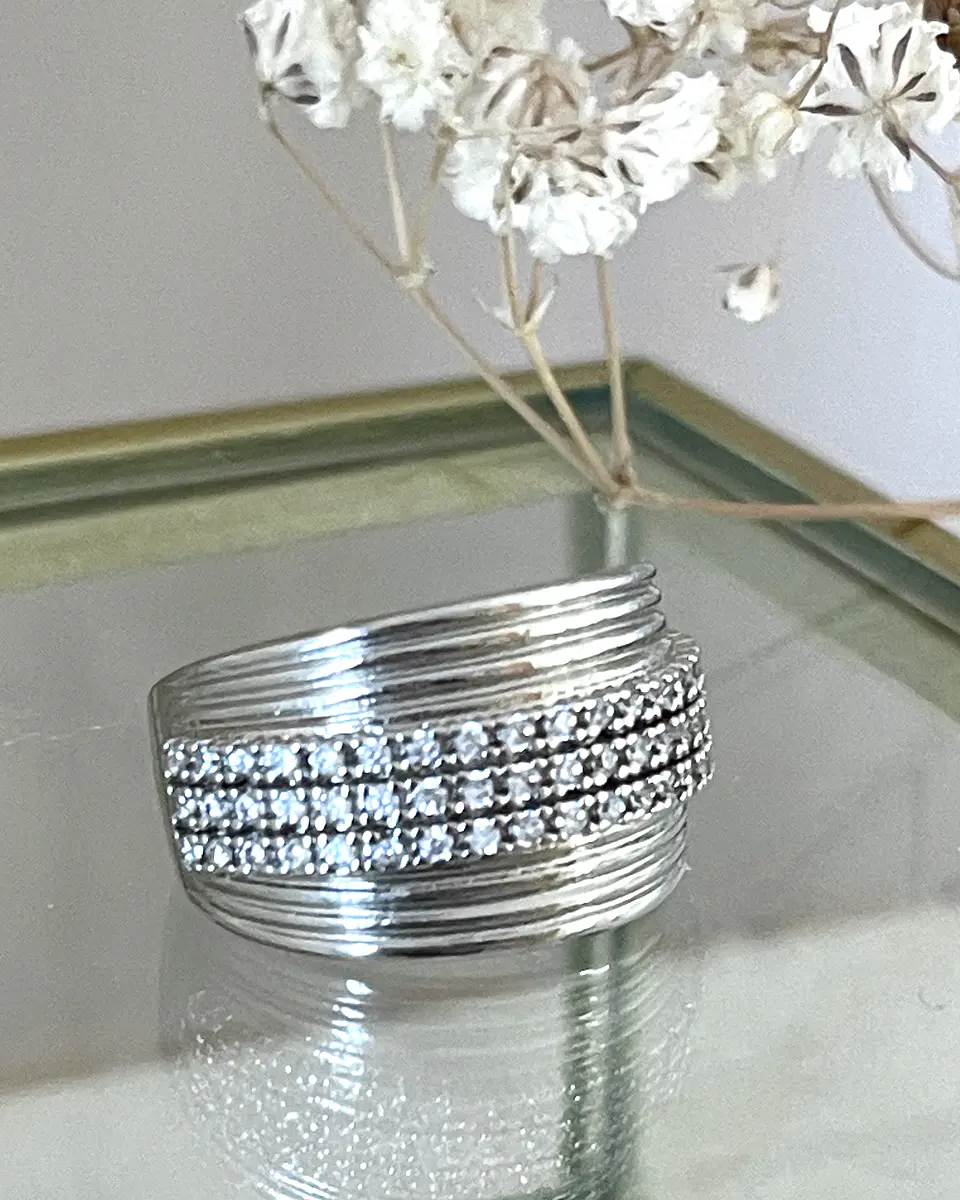 Anillo Nápoles Acanalado Circones Silver 2