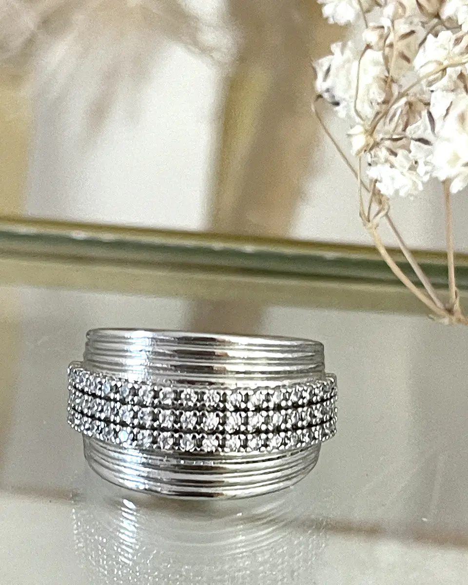 Anillo Nápoles Acanalado Circones Silver 3