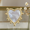 Anillo Corazón Nácar Martillado Gold