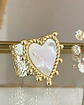 Anillo Corazón Nácar Martillado Gold - Miniatura 2
