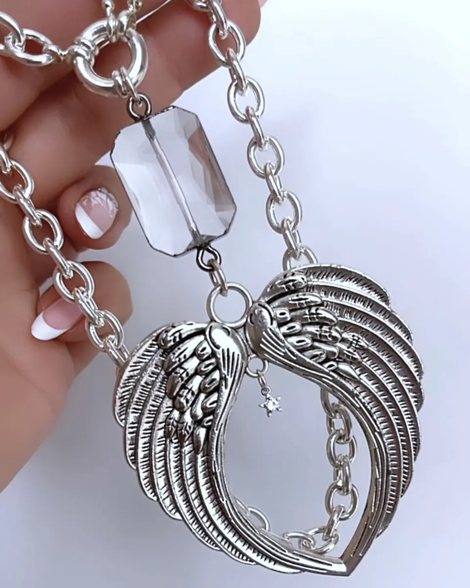 Collar Maxi Alas Punto luz Estrellita Silver 4