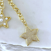 Collar XL Mix corazones y estrellas  Gold 