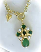 Collar Cruz Piedra Jade Perlas Gold - Miniatura 2