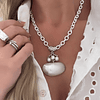 Collar Maxi dije Perlas Nácar Silver