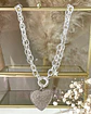 Collar Maxi Corazon Circones eslabones ovalados Silver  - Miniatura 4