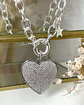 Collar Maxi Corazon Circones eslabones ovalados Silver  - Miniatura 2