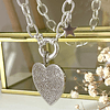 Collar Maxi Corazon Circones eslabones ovalados Silver 