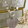 Collar Maxi Corazon Circones eslabones ovalados Silver 