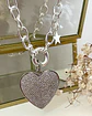 Collar Maxi Corazon Circones eslabones ovalados Silver  - Miniatura 7