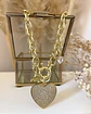 Collar Maxi Corazon Circones  eslabones ovalados gold  - Miniatura 1
