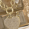 Collar Maxi Corazon Circones  eslabones ovalados gold 