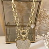 Collar Maxi Corazon Circones  eslabones ovalados gold 