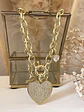 Collar Maxi Corazon Circones  eslabones ovalados gold  - Miniatura 6
